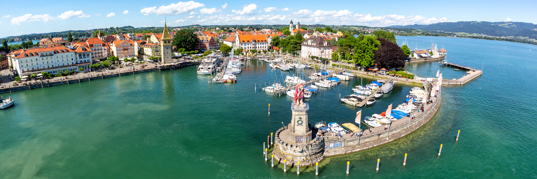 La ville de Lindau sur le lac de Constance, point de départ de la Deutsche Alpenstrasse © iStock / Boarding1Now