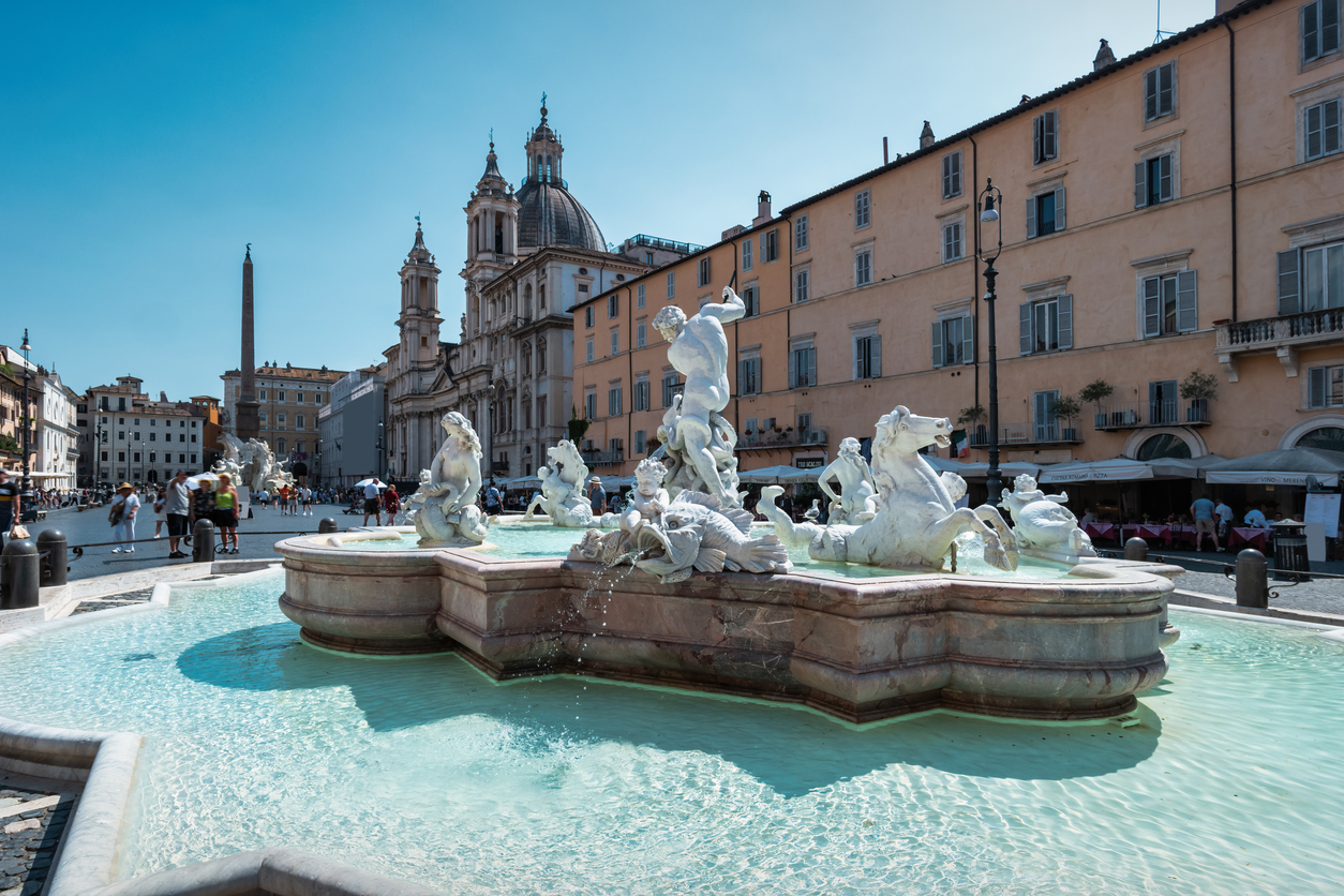 Fontaine du Maure, située au sud de la piazza Navona, Rome.© iStock / benedek