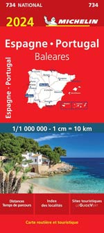 Carte #734 Espagne, Portugal & Baléares 2024