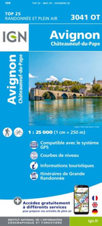 Ign Top 25 #3041 Ot Avignon, Châteauneuf-du-Pape