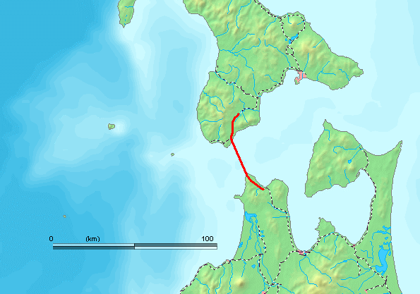 Le tunnel du Seikan relie l'île principale du Japon, Honshu, à l'ile de Hokkaidô. Par www.demis.nl — Domaine public,