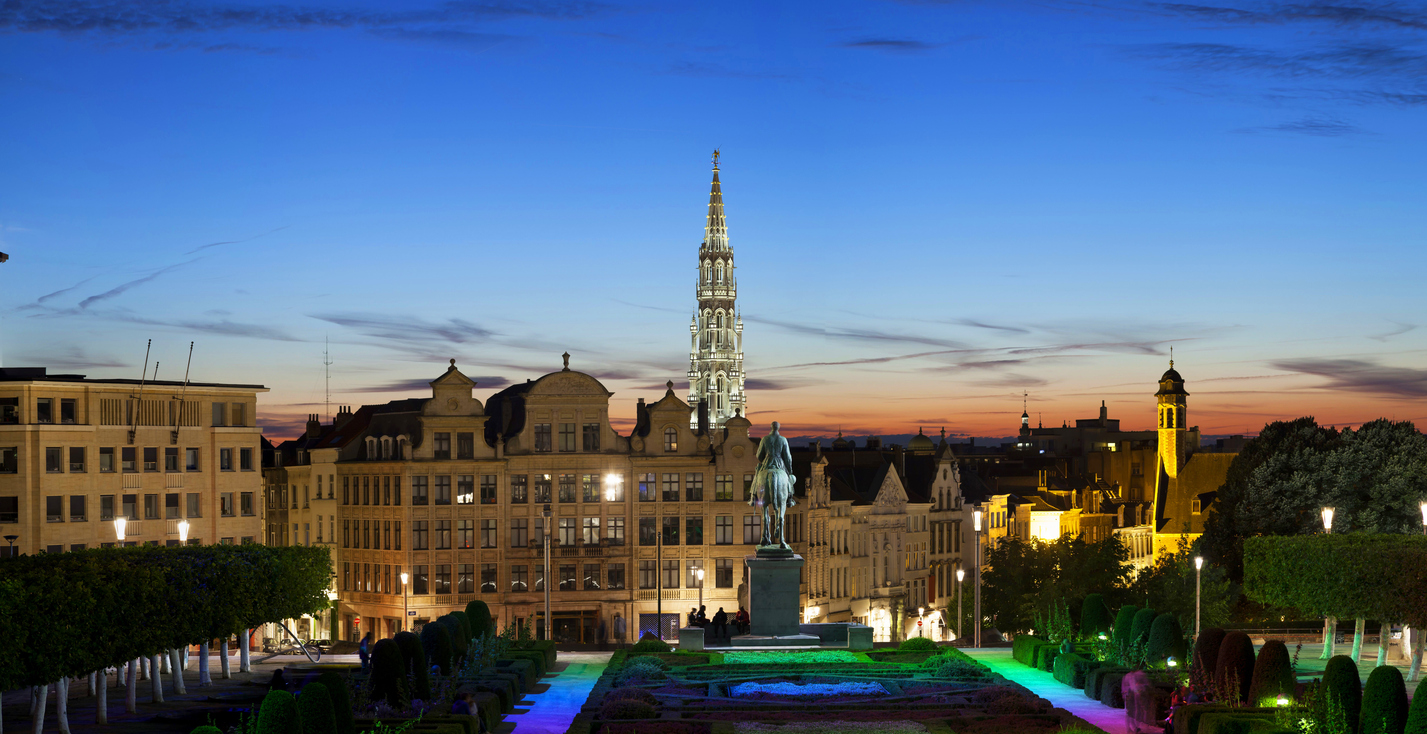 Vue sur le vieux centre de Bruxelles depuis le Mont des Arts.  © iStock / bbsferrari