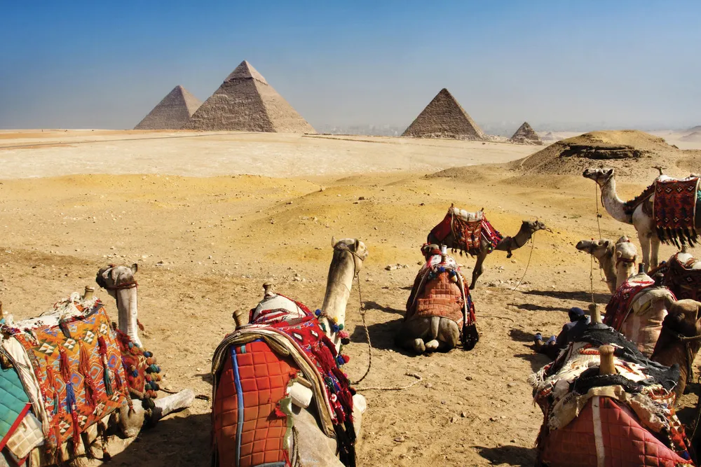 Les célèbres pyramides de Gizeh, en Égypte | © Dreamstime.com/Mikael Damkier