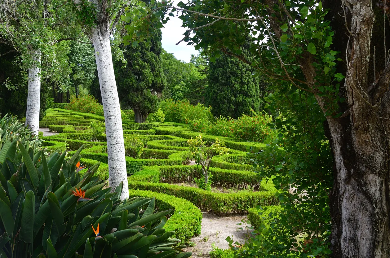 La labyrinthe des Jardins de Queluz au Portugal, chef-d'oeuvre du baroque © iStock / znm